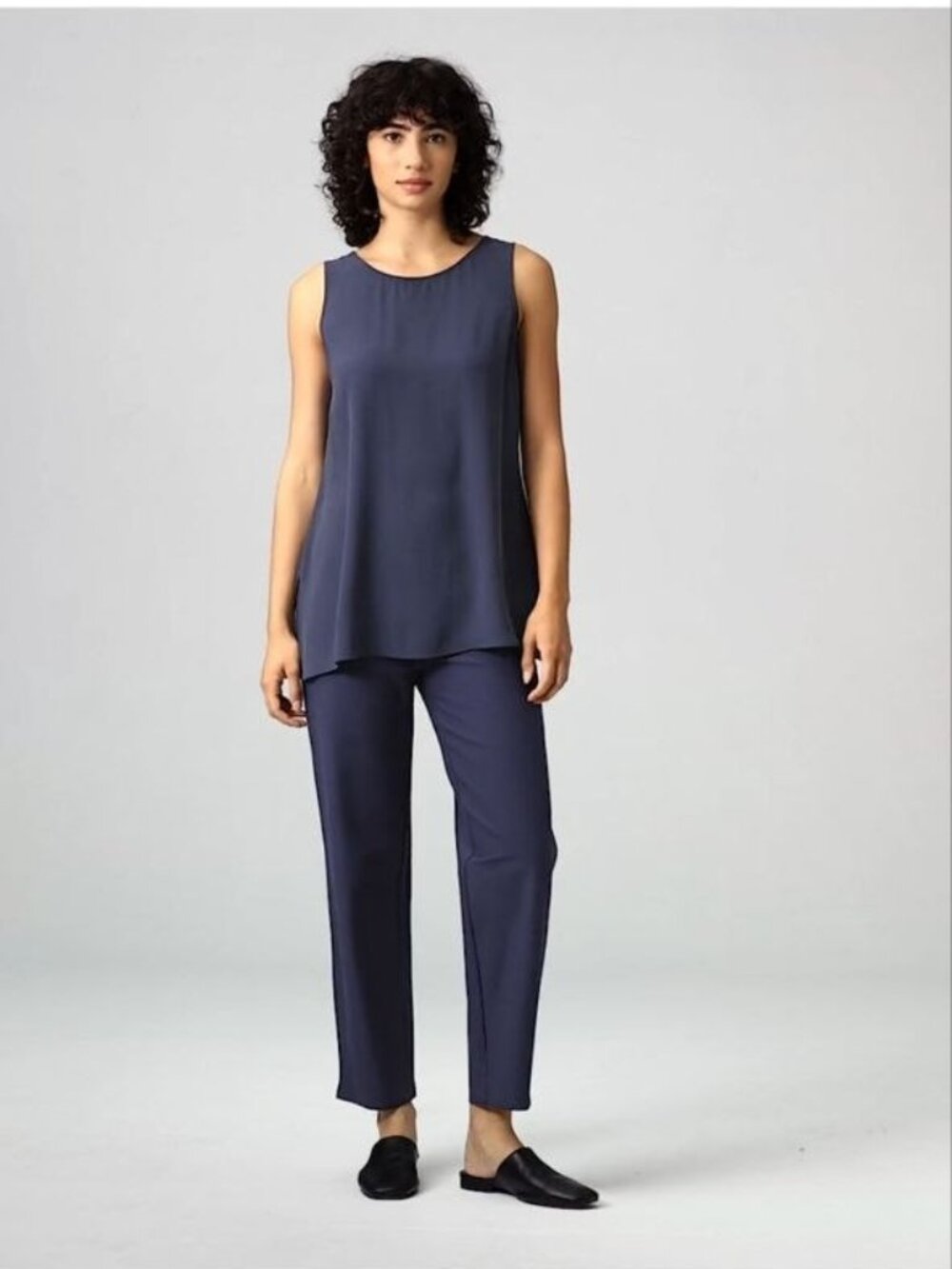 $218 Eileen Fisher Washable Stretch Crepe Straight Pant Size XS